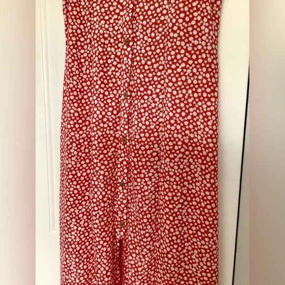 Red Floral Women's Dress - M - Picture 3 of 6